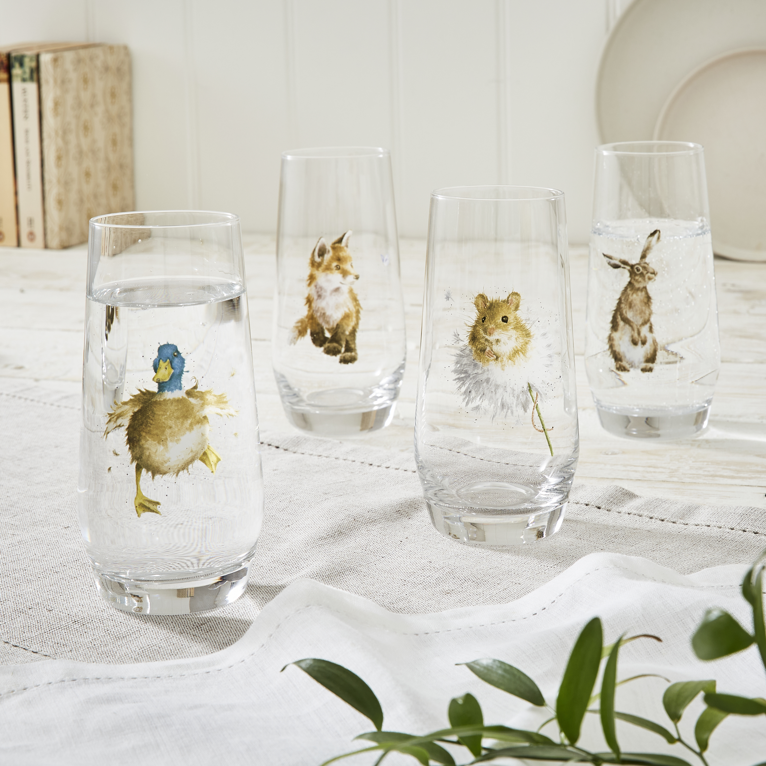 Wrendale Designs Set of 4 Highball Glasses image number null